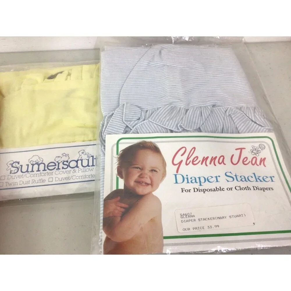 Vintage Baby Diaper Stacker Lot of 3 New